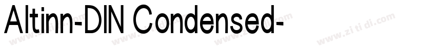Altinn-DIN Condensed字体转换